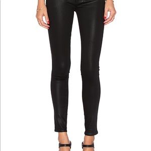 Rare Hundson Krista Coated Denim Skinny Jeans